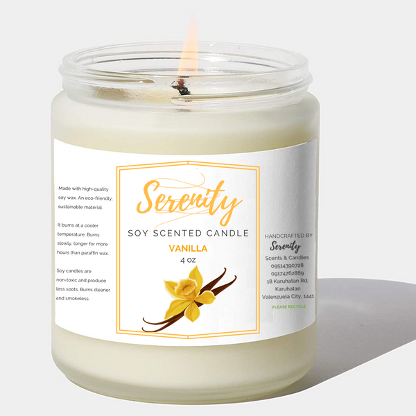 Vanilla - Serenity Scented Soy Candle