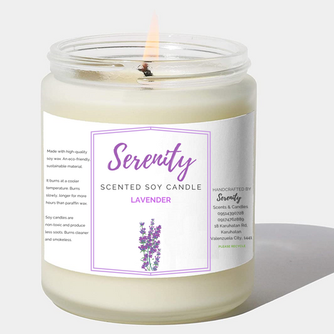 Lavender - Serenity Scented Soy Candle