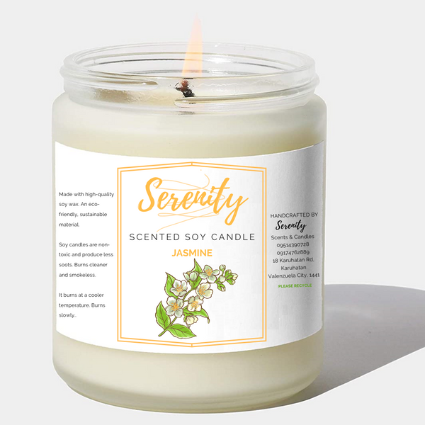 Jasmine - Serenity Scented Soy Candle