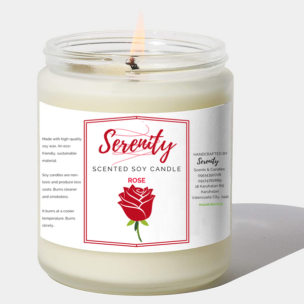 Rose - Serenity Scented Soy Candle